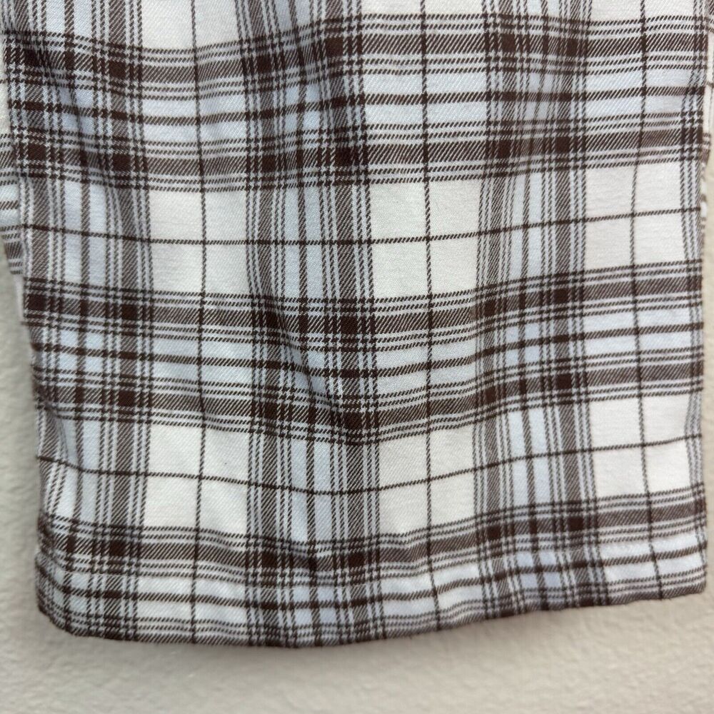 Hollister Ultra High Rise Vintage Baggy Pants Plaid Flannel Brown 13S W31 - Picture 8 of 16